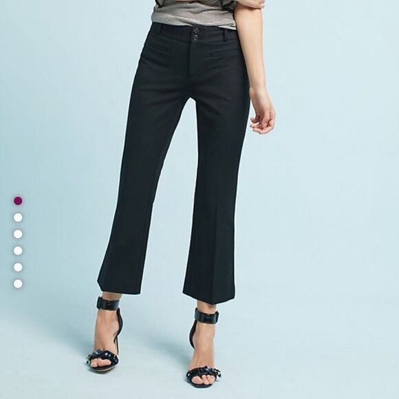 Anthropologie The Essential Crop Flare Pants Size 8